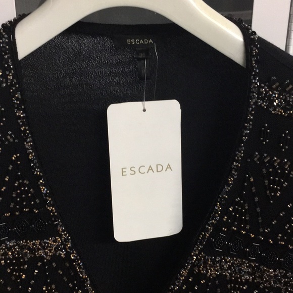 Escada beaded black cardigan - Picture 3 of 8